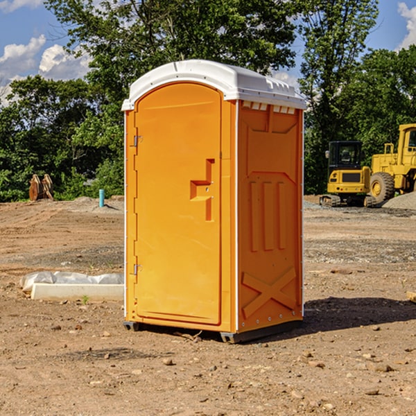 how often are the porta potties cleaned and serviced during a rental period in Wauhillau Oklahoma